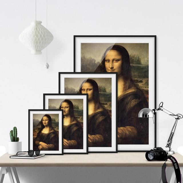 'Mona Lisa' by Leonardo da Vinci Framed Art Print East Urban Home Frame Options: Matt black, Size: 70cm H x 50cm W on Productcaster.