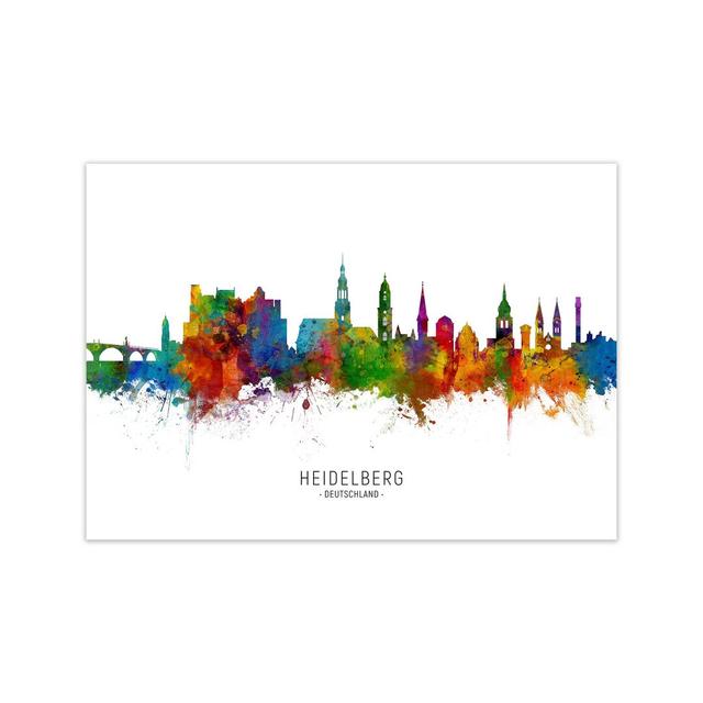 Heidelberg Deutschland Skyline by Michael Tompsett - Print Latitude Run Format: Unframed, Size: 60cm H x 84cm W x 1cm D on Productcaster.