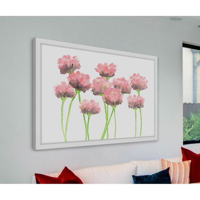 "Pink Poppies" by Thimble Sparrow Framed Painting Print East Urban Home Size: 41cm H x 61cm W x 3.81cm D on Productcaster.