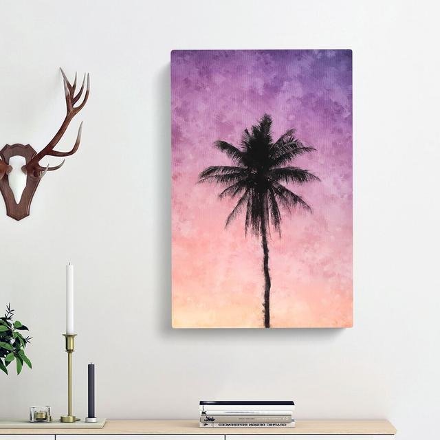 Summer Palm Tree - Wrapped Canvas Painting Print East Urban Home Size: 50cm H x 35cm W x 3cm D on Productcaster.