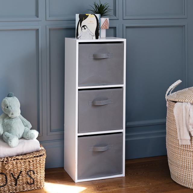 Northville 80cm H x 30cm W Cube Bookcase Rebrilliant Colour: Grey on Productcaster.