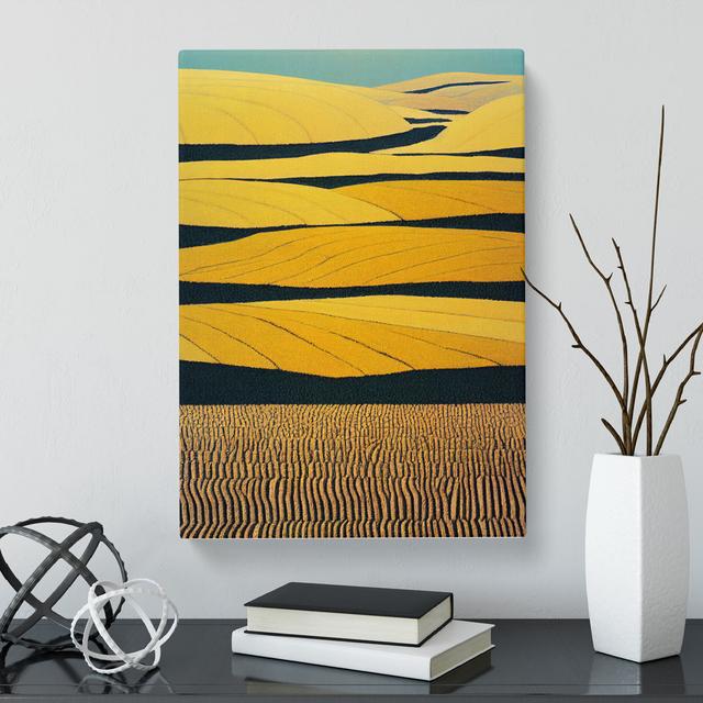 CAN-V0523-2855X Wheat Field Abstract Vol.3 - Wrapped Canvas Print Brambly Cottage Size: 50cm H x 35cm W x 3cm D on Productcaster.