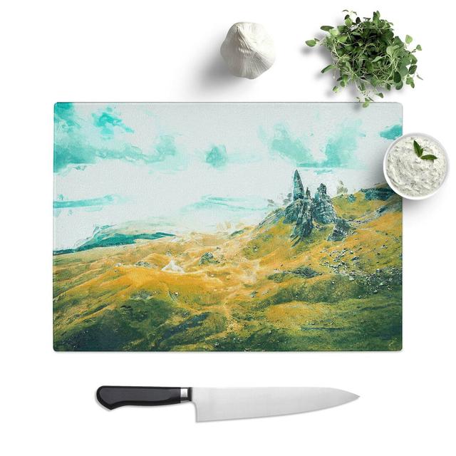 Tempered Glass Old Man of Storr Isle of Skye Chopping Board East Urban Home Size: 39 cm W x 28.5 cm L on Productcaster.