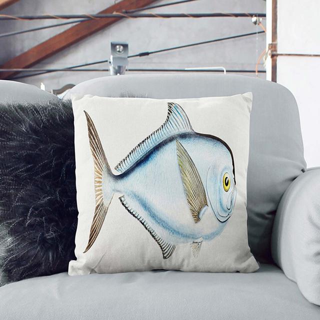 Illustration of a Rays Bream Fish by F.E. Clarke Cushion with Filling East Urban Home Backing Colour: White, Size: 40cm H x 40cm W x 15cm D on Productcaster.