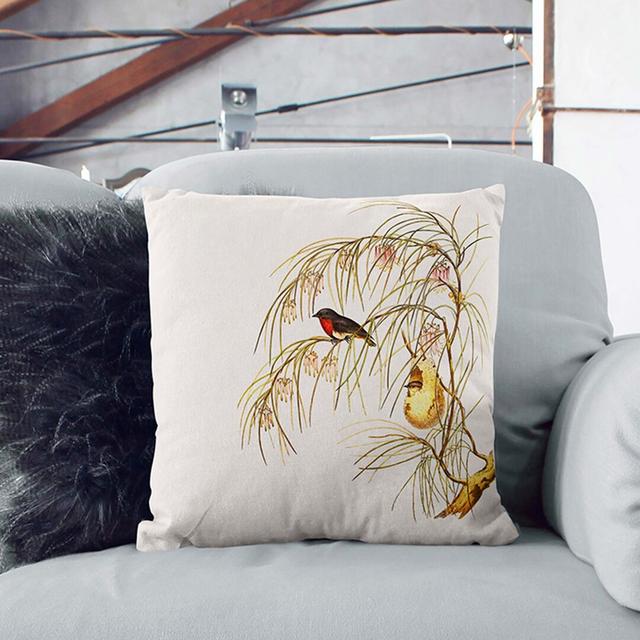 Swallow by Elizabeth Gould Cushion with Filling East Urban Home Size: 40cm H x 40cm W x 15cm D, Backing Colour: White on Productcaster.