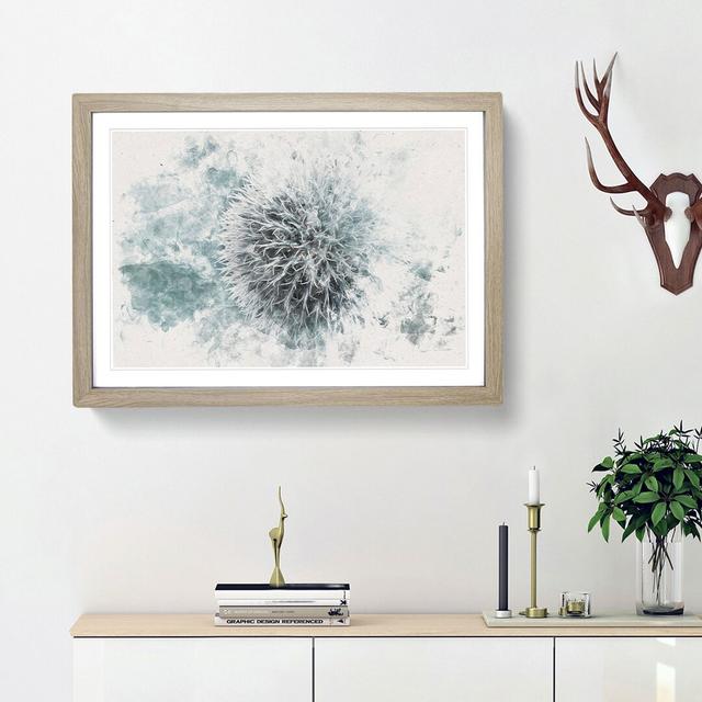 Globe Thistle - Picture Frame Painting Print East Urban Home Size: 45cm H x 63cm W x 2cm D, Frame Option: Oak Framed on Productcaster.