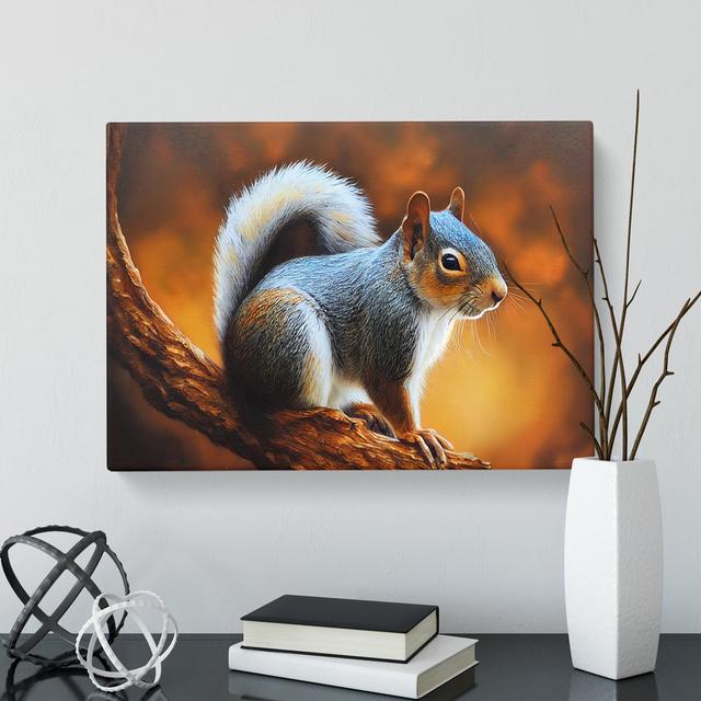 Autumn Squirrel - Wrapped Canvas Print Alpen Home Size: 40cm H x 60cm W on Productcaster.