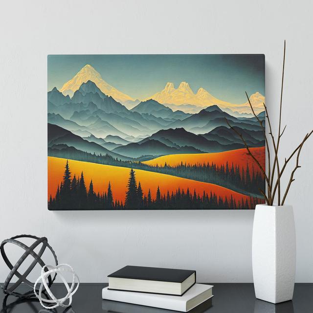 Distinguished Mountain Landscape - Wrapped Canvas Print Alpen Home Size: 50cm H x 76cm W x 3cm D on Productcaster.