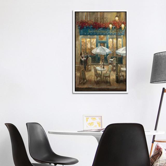 Paris Cafe I Crop by Danhui Nai - Painting on Canvas ClassicLiving Format: White Floater Framed, Size: 101.6cm H x 66.04cm W x 3.8cm D on Productcaster.