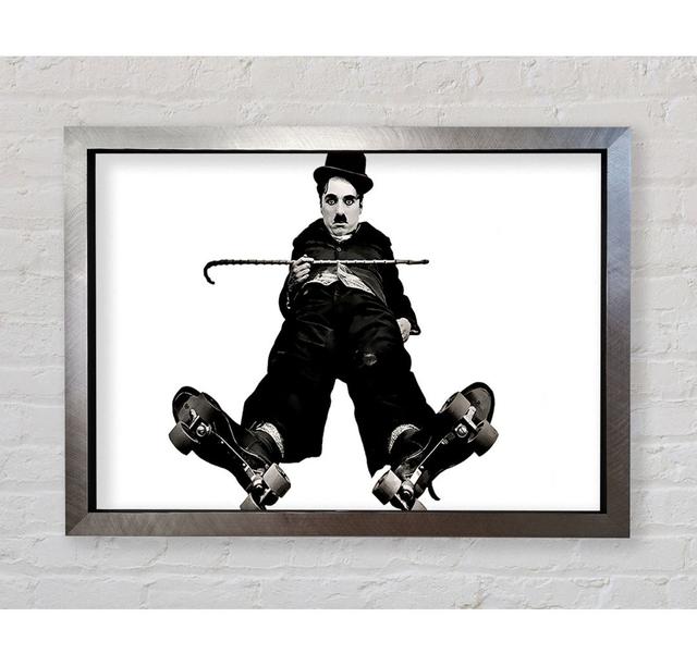 Charlie Chaplin Ice Rink Framed Print Bright Star Size: 84.1cm H x 118.9cm W on Productcaster.