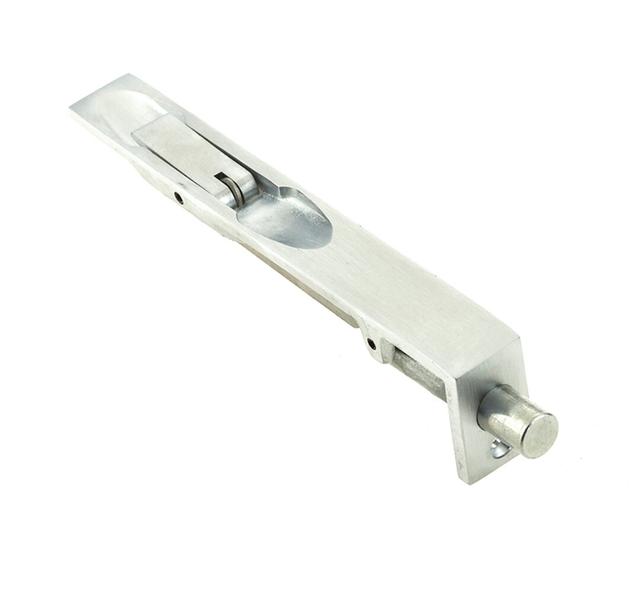 Brochard Act Flush Door Latch Symple Stuff Size: 15cm H x 2cm W x 3.2cm D, Finish: Satin Nickel on Productcaster.