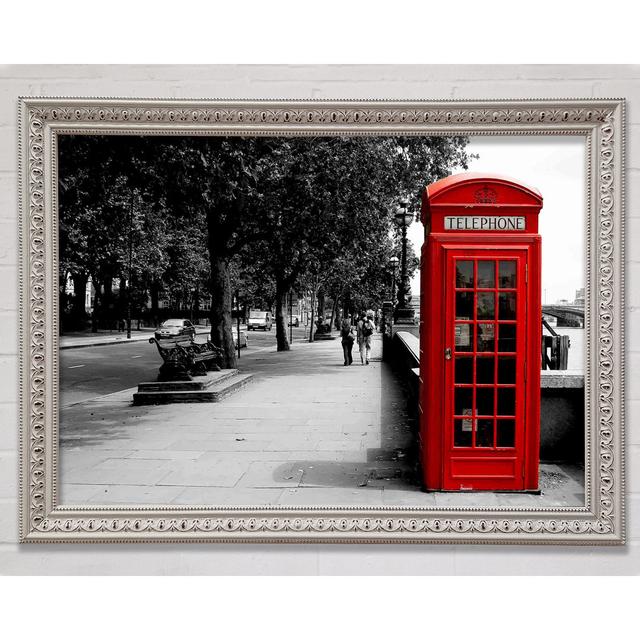 Red Phone Box London - Single Picture Frame Art Prints Bright Star Size: 29.7cm H x 42cm W x 3cm D on Productcaster.