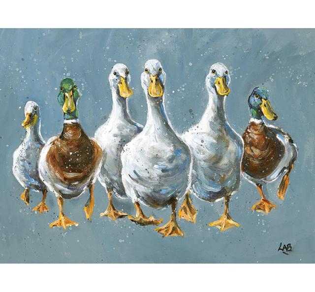 Reservoir Ducks - Wrapped Canvas Painting Brambly Cottage Size: 60cm H x 80cm W x 3.8cm D on Productcaster.