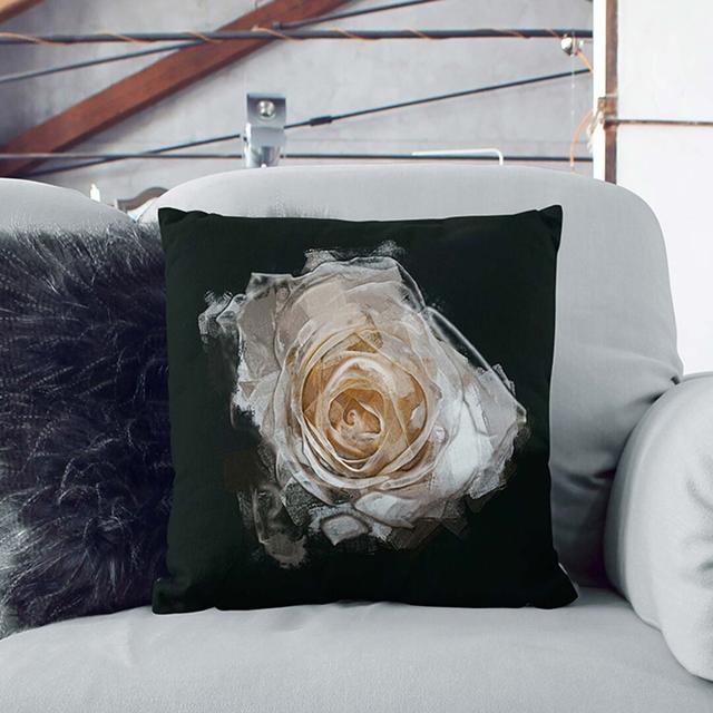 A Rose in Abstract Cushion with Filling East Urban Home Backing Colour: Black, Size: 40 x 40 cm on Productcaster.