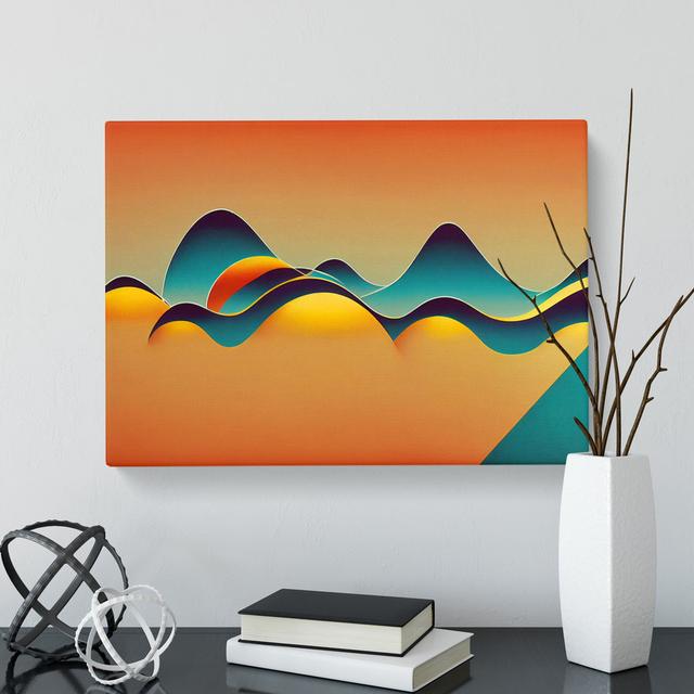 Bewildering Modern Abstract Art - Wrapped Canvas Print Metro Lane Size: 40cm H x 60cm W x 3cm D on Productcaster.