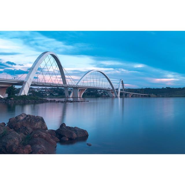 Juscelino Kubitschek Bridge by Mateus Cavalcanti Felix Oliveira - Wrapped Canvas Photograph 17 Stories Size: 30cm H x 46cm W on Productcaster.