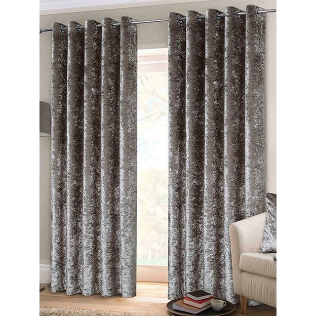 Gleneagle Pair Canora Grey Curtain Colour: Silver, Panel Size: 46 x 183 cm on Productcaster.