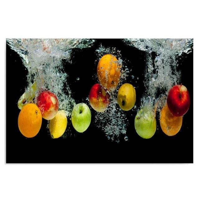 Leinwandbild Fruit in Water ModernMoments Größe: 30 cm H x 40 cm B on Productcaster.