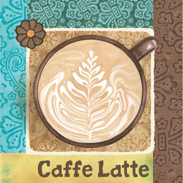 Caffe Latte by Beth Grove - Wrapped Canvas Print Rosalind Wheeler Size: 122cm H x 122cm W on Productcaster.