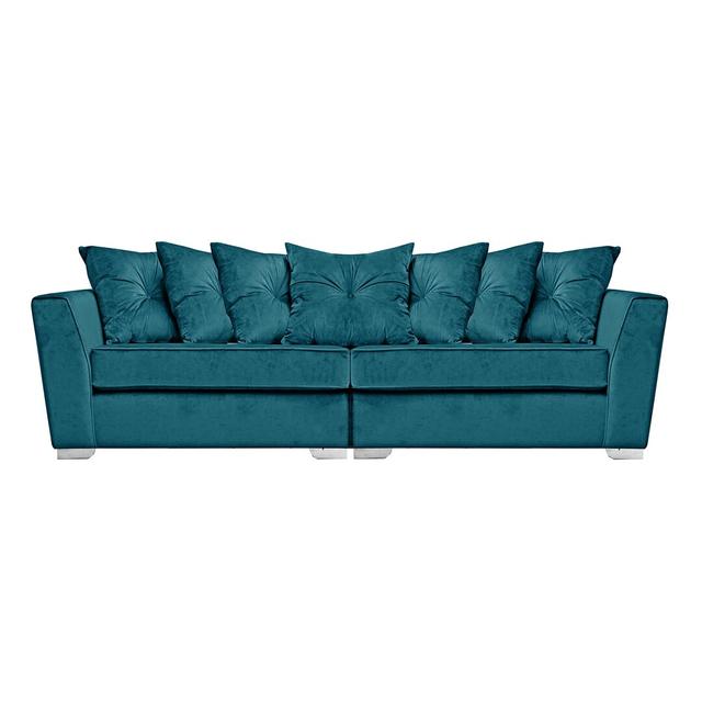 Quade 4 Seater Sofa Fairmont Park Upholstery Colour: Teal on Productcaster.