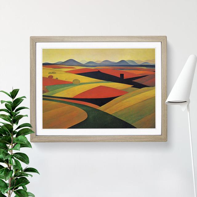 Beauteous Autumn Meadow - Single Picture Frame Print Brambly Cottage Size: 25cm H x 34cm W x 2cm D, Format: Oak on Productcaster.