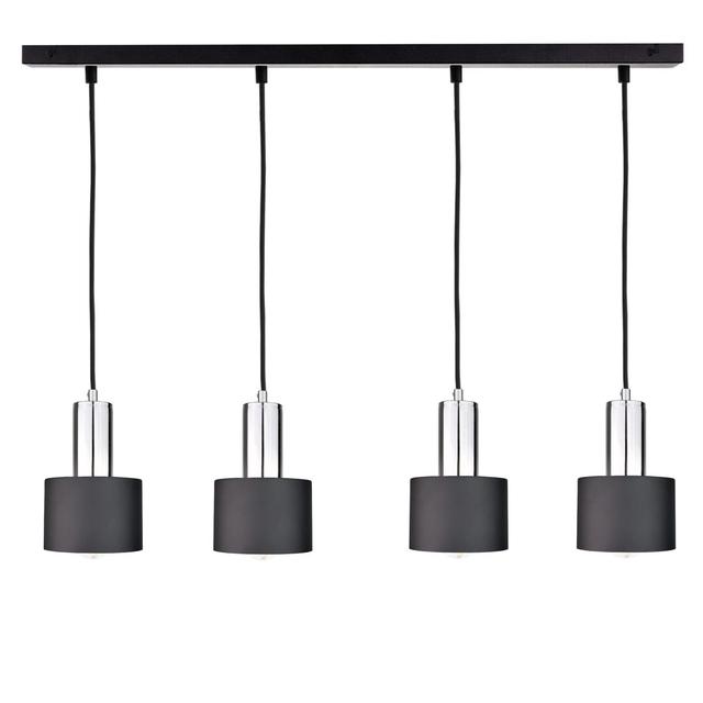 4 - Light Kitchen Island Pendant Keter Lighting Finish: Black/Chrome on Productcaster.