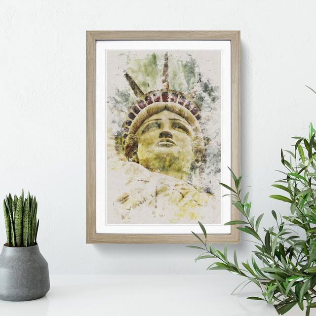 The Statue of Liberty Vol.3 - Picture Frame Graphic Art East Urban Home Size: 36cm H x 27cm W x 2cm D, Frame Option: Oak Framed on Productcaster.