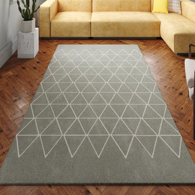 Nubar Shaggy Grey/Cream Rug Wade Logan Rug Size: Rectangle 160 x 230cm on Productcaster.