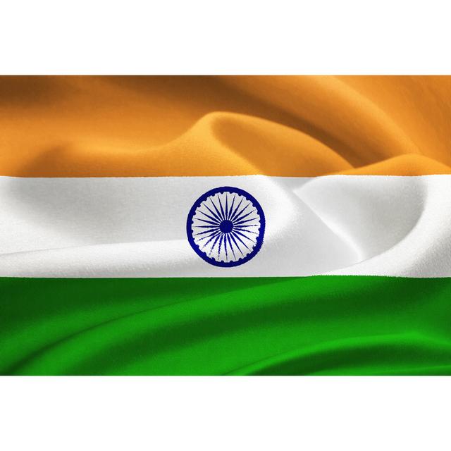 Flag Of India by Photoprofi30 - Wrapped Canvas Print Ebern Designs Size: 30cm H x 46cm W on Productcaster.