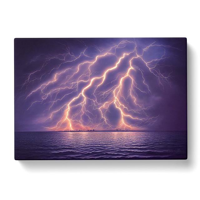 Painted Lightning Storm Vol.5 House of Hampton Size: 50cm H x 76cm W x 3cm D on Productcaster.