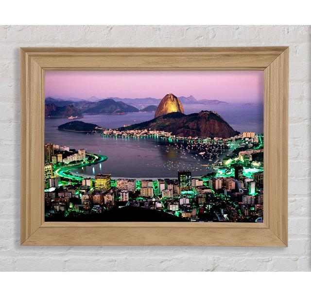 City Harbour Rush Hour Framed Print Ebern Designs Size: 42cm H x 59.7cm W on Productcaster.