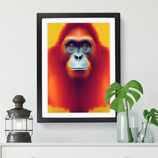 FRM-V0523-1640X Orangutan Art - Picture Frame Print Big Box Art Format: Walnut, Size: 46cm H x 34cm W x 2cm D on Productcaster.