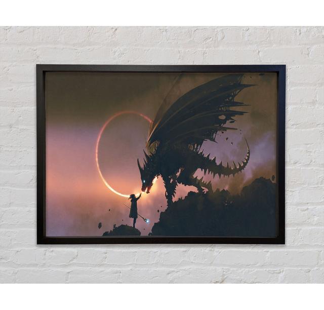 The Dragon Of The Cliff Framed Print Happy Larry Size: 84.1cm H x 118.9cm W on Productcaster.