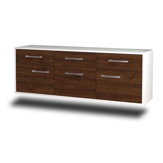 Virginia Beach TV stand, color: cedar/anthracite, flying/metal handles, size: 92 x 49 x 35cm Brayden Studio Colour: Walnut/White on Productcaster.