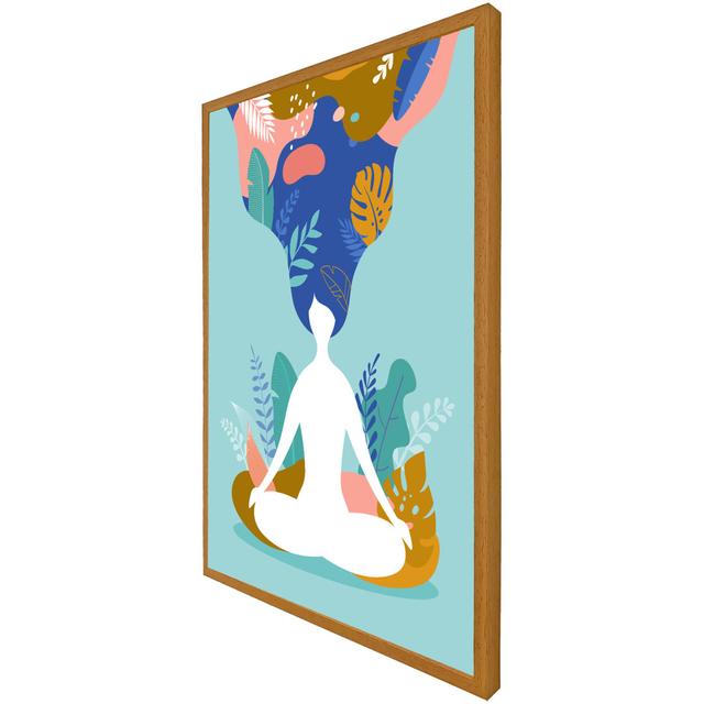 Daubert Mindfulness, Meditation And Yoga - Single Picture Frame Print 17 Stories Frame Option: Oak Framed, Size: 46cm H x 31cm W x 4cm D on Productcaster.