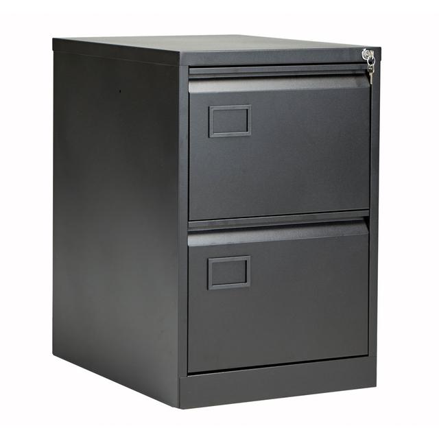 2 Drawer Filing Cabinet Inbox Zero Colour: Black on Productcaster.