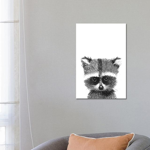 Racoon by Mercedes Lopez Charro - Wrapped Canvas Painting Alpen Home Size: 66.04cm H x 45.72cm W x 1.905cm D on Productcaster.