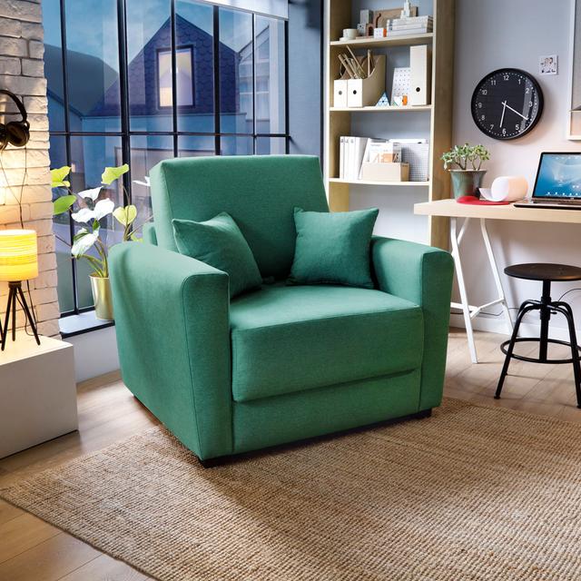 Olly Velvet Armchair Abakus Direct Upholstery Colour: Velvet Forest Green on Productcaster.