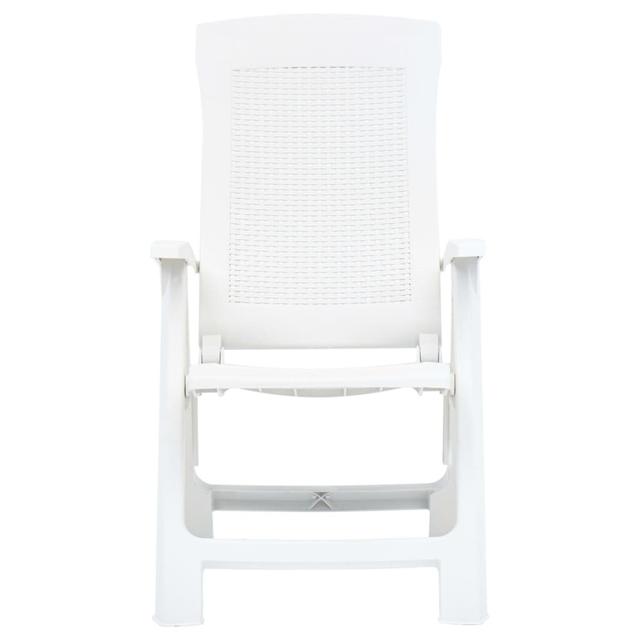 Isabela Garden Reclining Chair (Set of 2) Highland Dunes Finish: White on Productcaster.