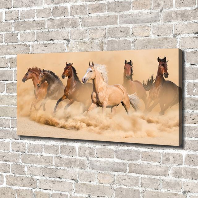 Desert Horses - Wrapped Canvas Art Prints Gracie Oaks on Productcaster.