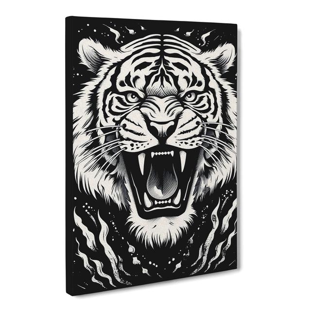 Tiger Line Art No.2 Latitude Vive Size: 76cm H x 50cm W x 3cm D on Productcaster.