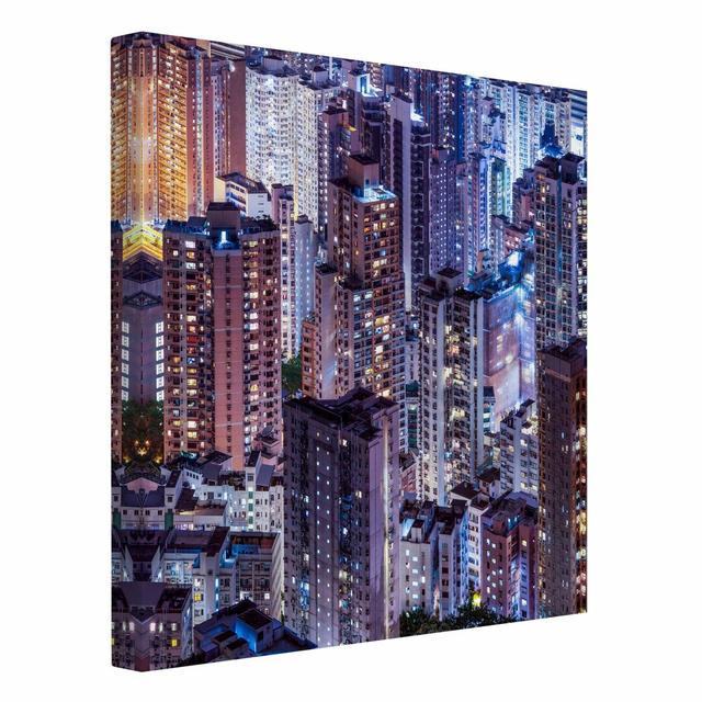 Hong Kong Sea of Lights by Jan Becke - Wrapped Canvas Photograph Ebern Designs on Productcaster.