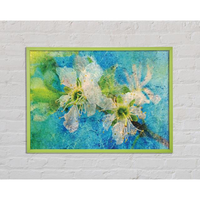 Cherry Apple Blossom - Single Picture Frame Print Ophelia & Co. Size: 42cm H x 59.7cm W x 2cm D, Format: Lime Green Framed Paper on Productcaster.