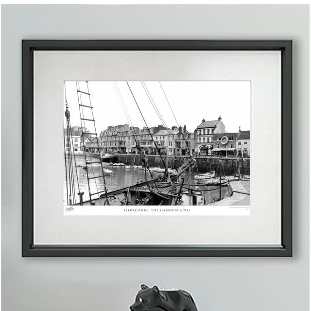 Ilfracombe, The Harbour C1955 - Single Picture Frame Print The Francis Frith Collection Colour: Dark Grey/Ivory, Size: 40cm H x 50cm W x 2.3cm D on Productcaster.