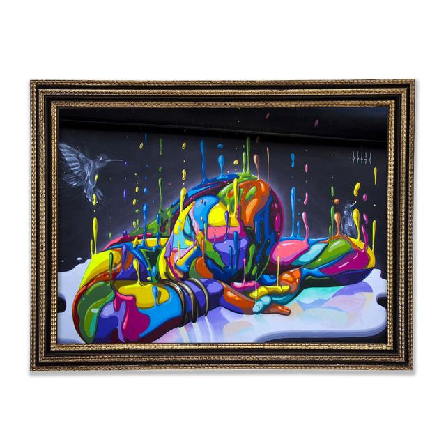 The Paint Slumber Latitude Run Size: 29.7cm H x 42cm W x 3cm D, Format: Black Gold Framed Paper on Productcaster.