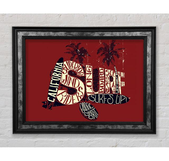 California Surf - Single Picture Frame Art Prints Latitude Vive Size: 59.7cm H x 84.1cm W x 8cm D on Productcaster.