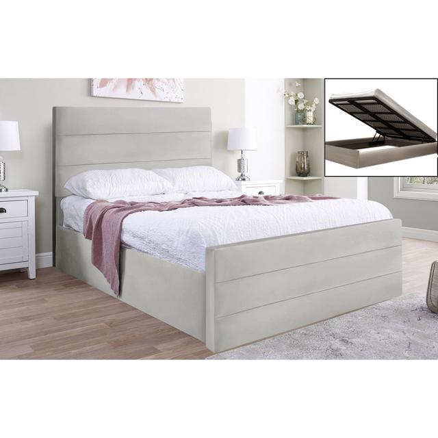 Abrytha Upholstered Storage Bed Fairmont Park Size: Small Double (4'), Colour: Silver on Productcaster.