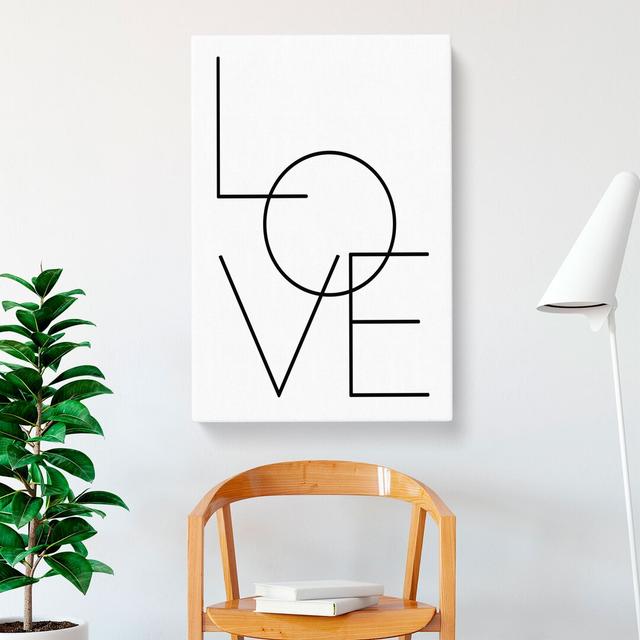 Love V2 - Wrapped Canvas Print East Urban Home Size: 60cm H x 40cm W x 3cm D on Productcaster.