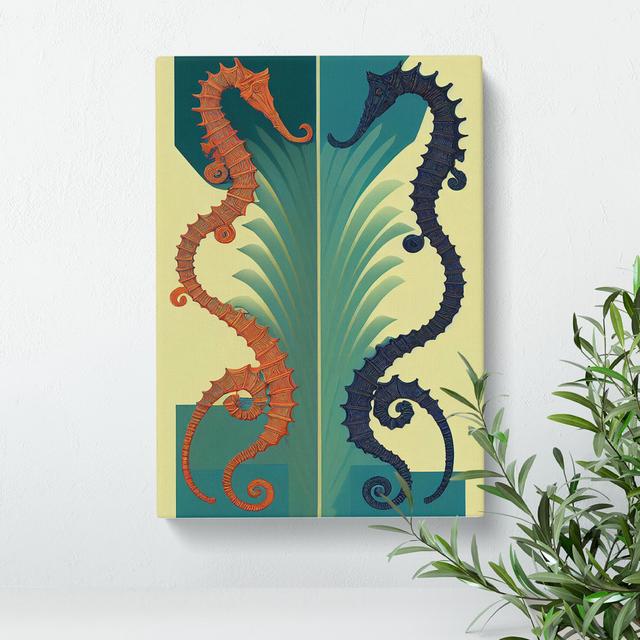 XC1022-4805X Two Seahorses House of Hampton Size: 50cm H x 35cm W x 3cm D on Productcaster.