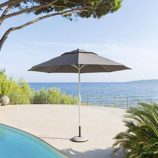 Conerly 3.3m Traditional Parasol Freeport Park Fabric Colour: Grey on Productcaster.